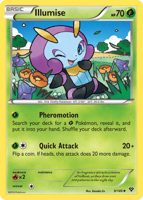 Illumise (Reverse Holofoil) (9) — XY