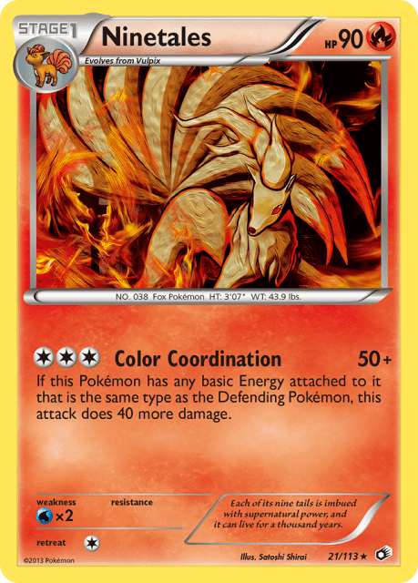 Ninetales (Reverse Holofoil) (21) — Legendary Treasures