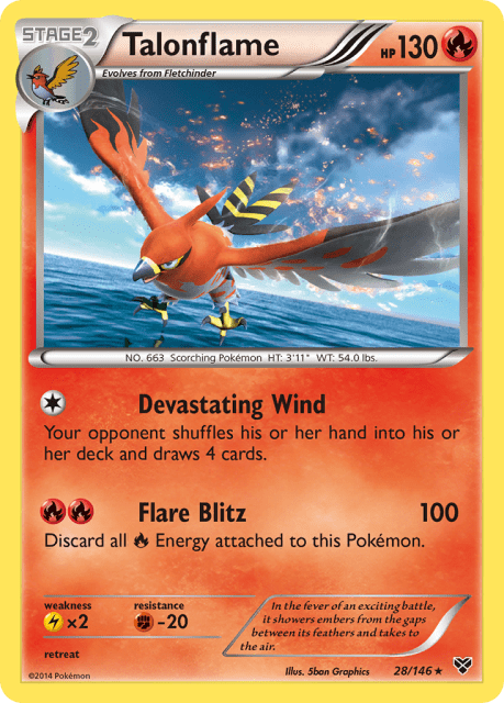 Talonflame (Reverse Holofoil) (28) — XY