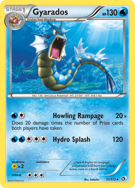 Gyarados (Reverse Holofoil) (31) — Legendary Treasures