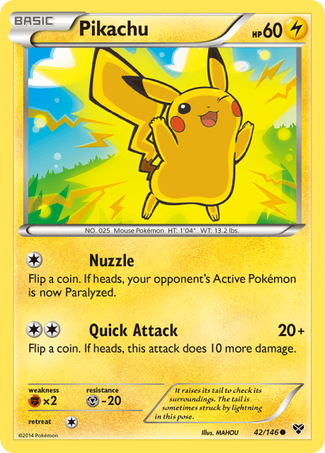 Pikachu (Reverse Holofoil) (42) — XY