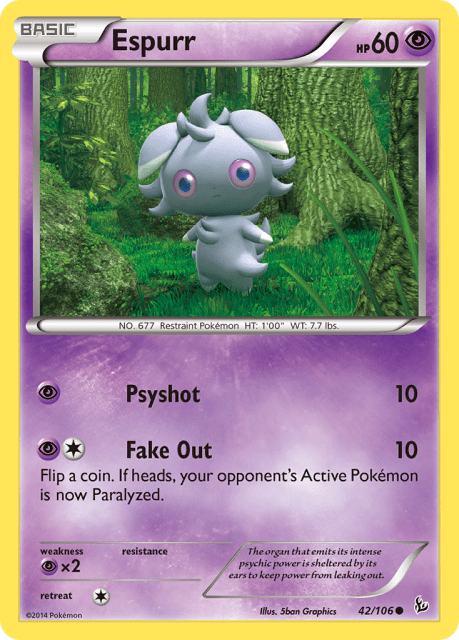Espurr (Reverse Holofoil) (42) — Flashfire