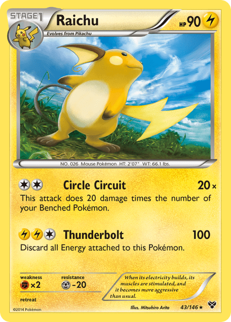 Raichu (Cosmos Holofoil) (43) — XY
