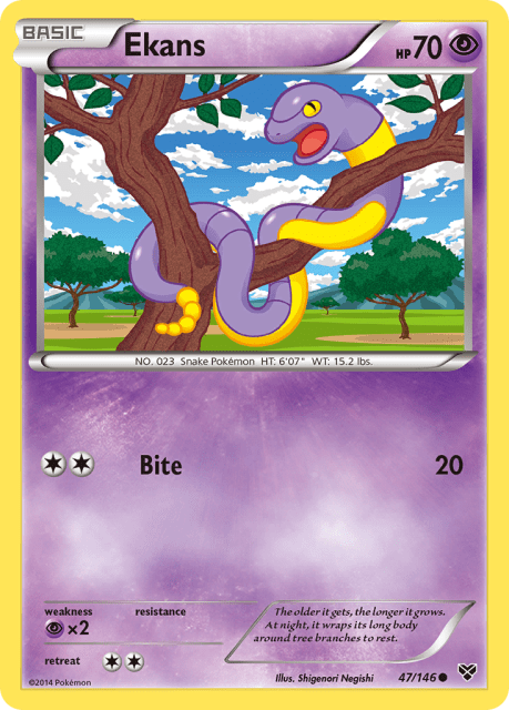 Ekans (Reverse Holofoil) (47) — XY
