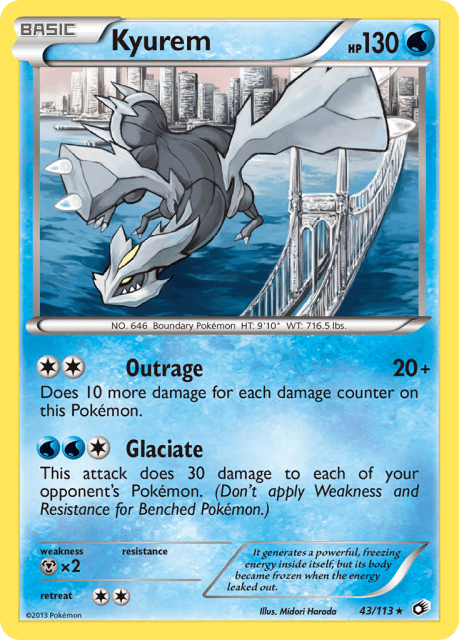 Kyurem (Reverse Holofoil) (43) — Legendary Treasures