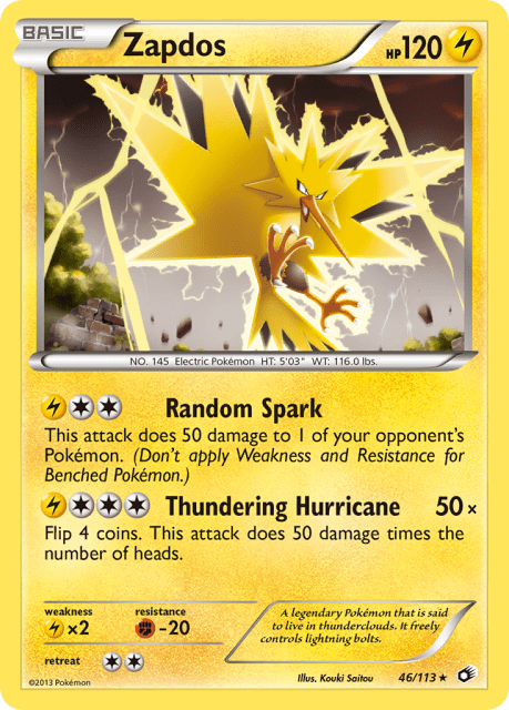 Zapdos (Holofoil) (46) — Legendary Treasures
