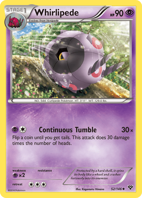 Whirlipede (Reverse Holofoil) (52) — XY