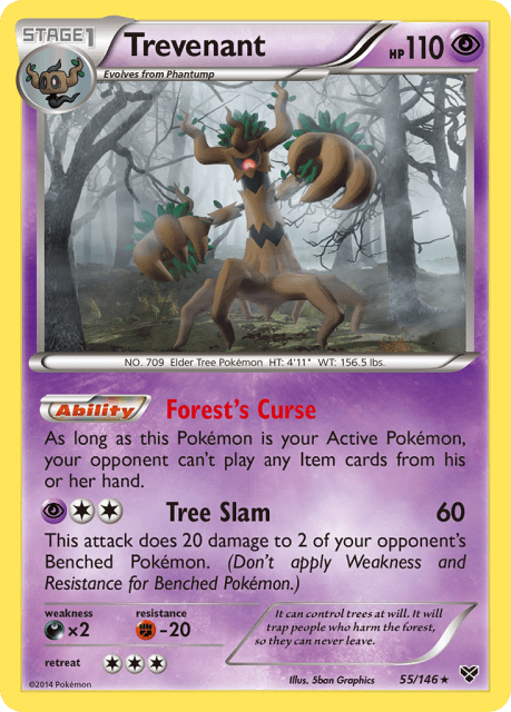 Trevenant (Reverse Holofoil) (55) — XY