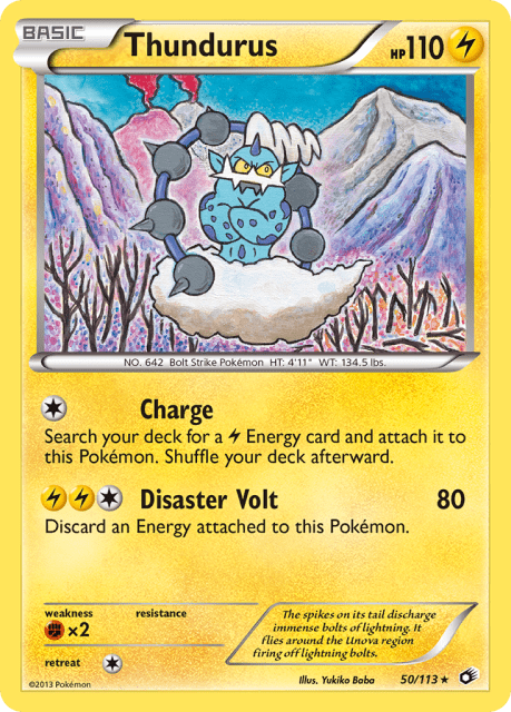 Thundurus (Reverse Holofoil) (50) — Legendary Treasures