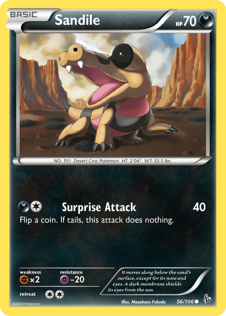 Sandile (Reverse Holofoil) (56) — Flashfire