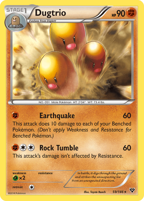Dugtrio (Reverse Holofoil) (59) — XY