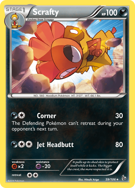 Scrafty (Reverse Holofoil) (59) — Flashfire