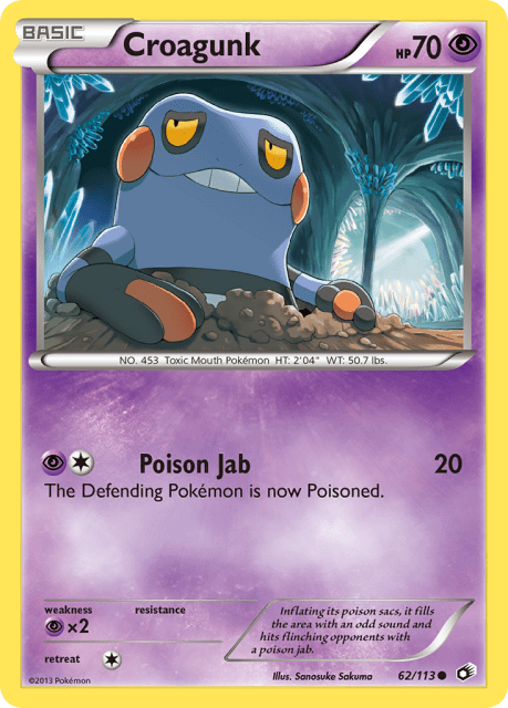 Croagunk (Reverse Holofoil) (62) — Legendary Treasures
