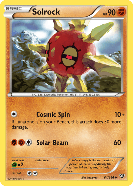 Solrock (League1st Place Stamp) (64) — XY