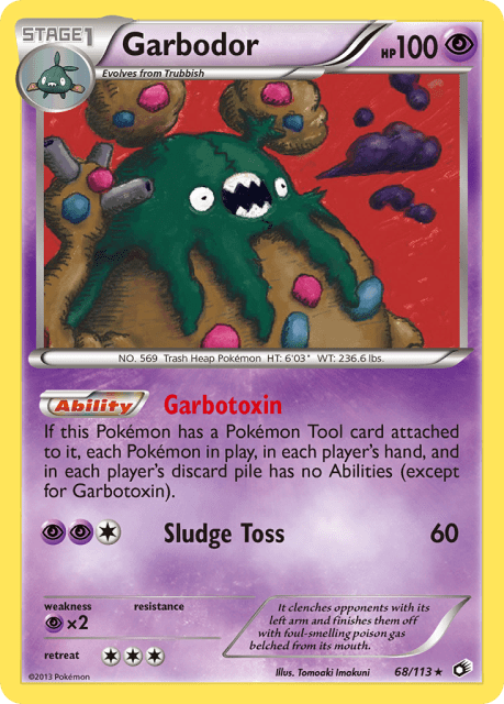 Garbodor (Reverse Holofoil) (68) — Legendary Treasures