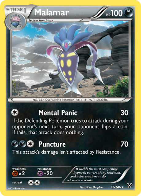 Malamar (Reverse Holofoil) (77) — XY