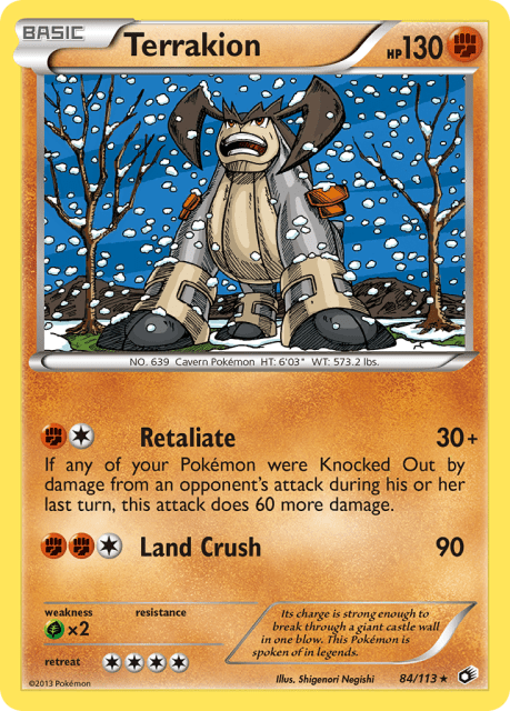 Terrakion (Holofoil) (84) — Legendary Treasures