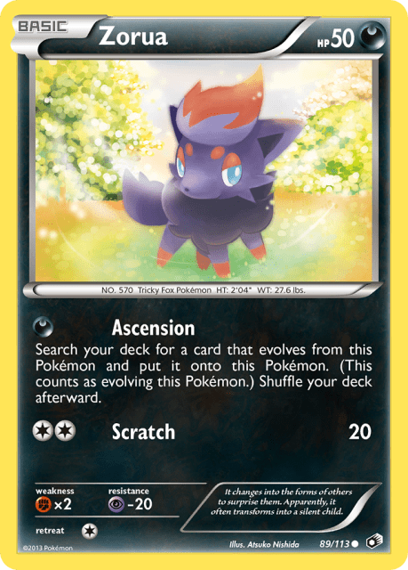 Zorua (Reverse Holofoil) (89) — Legendary Treasures