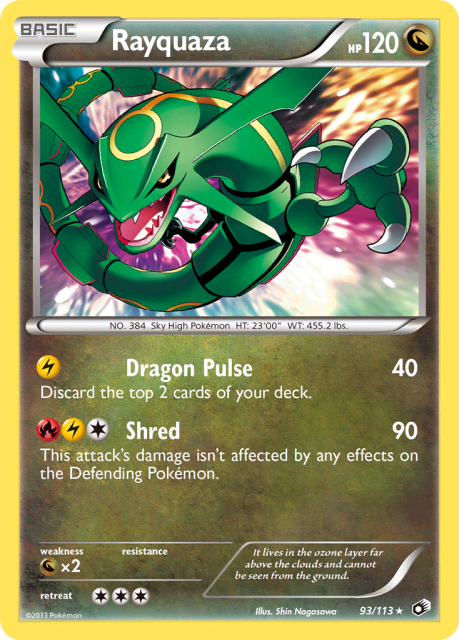 Rayquaza (Reverse Holofoil) (93) — Legendary Treasures