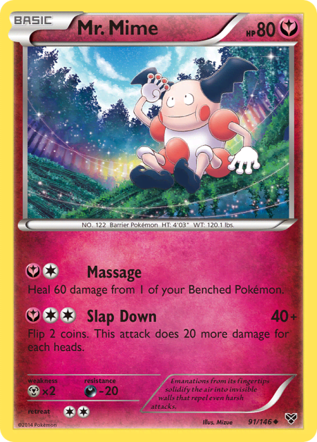 Mr. Mime (Reverse Holofoil) (91) — XY
