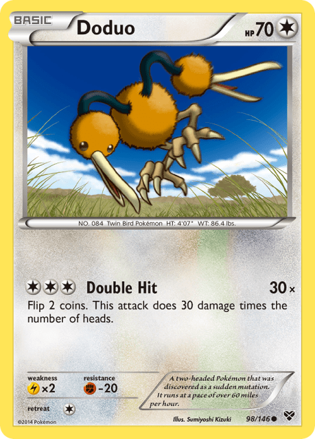 Doduo (Reverse Holofoil) (98) — XY