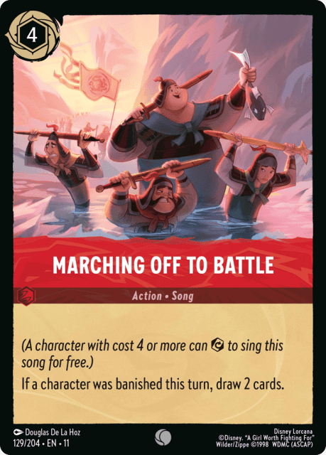 Marching Off to Battle (Cold Foil) (129) — Winterspell