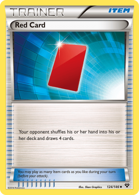 Red Card (Reverse Holofoil) (124) — XY