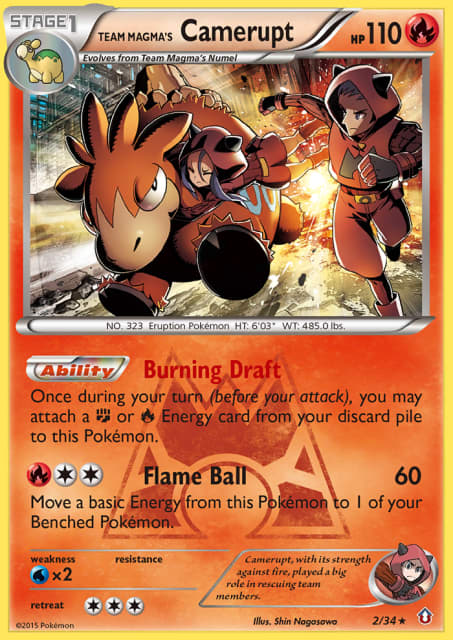 Team Magma's Camerupt (Reverse Holofoil) (2) — Double Crisis