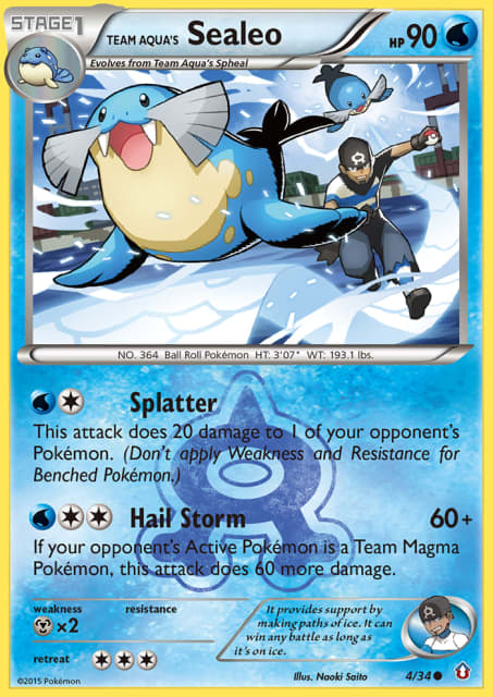Team Aqua's Sealeo (Reverse Holofoil) (4) — Double Crisis