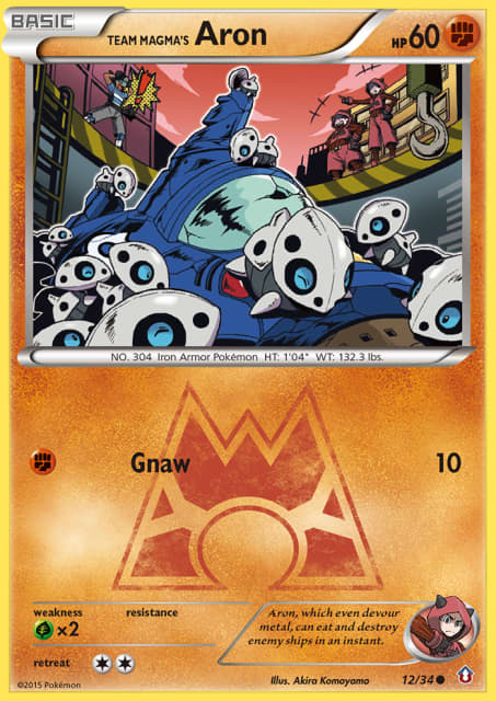 Team Magma's Aron (Reverse Holofoil) (12) — Double Crisis