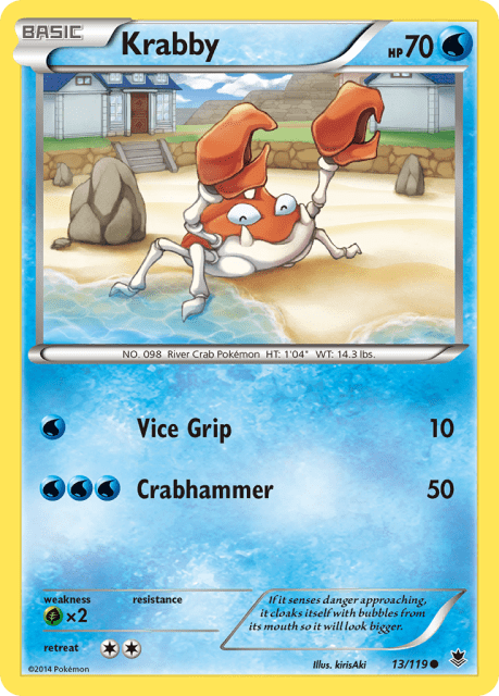 Krabby (Reverse Holofoil) (13) — Phantom Forces
