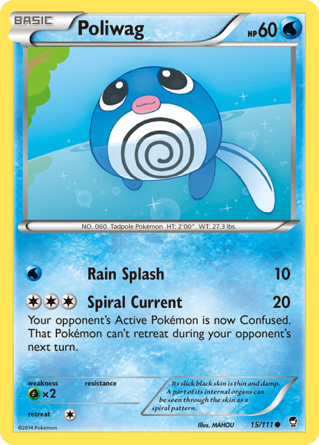 Poliwag (Reverse Holofoil) (15) — Furious Fists