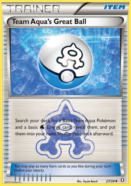 Team Aqua's Great Ball (Reverse Holofoil) (27) — Double Crisis