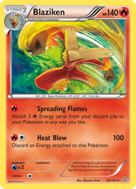 Blaziken (Reverse Holofoil) (28) — Primal Clash
