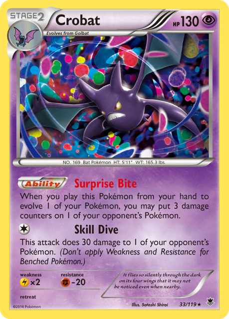 Crobat (Reverse Holofoil) (33) — Phantom Forces