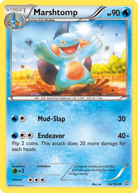 Marshtomp (Reverse Holofoil) (34) — Primal Clash