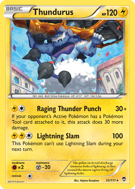 Thundurus (Reverse Holofoil) (33) — Furious Fists