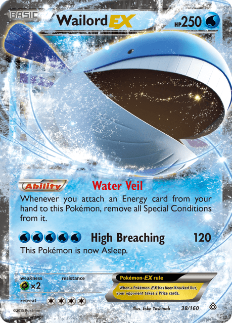 Wailord-EX (Holofoil) (38) — Primal Clash