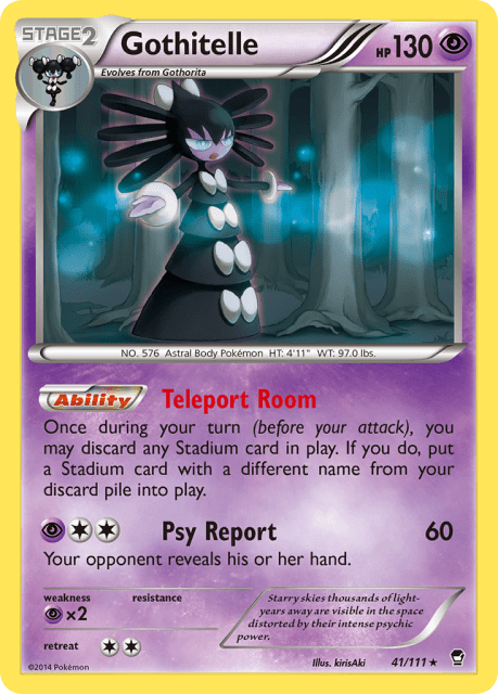 Gothitelle (Reverse Holofoil) (41) — Furious Fists