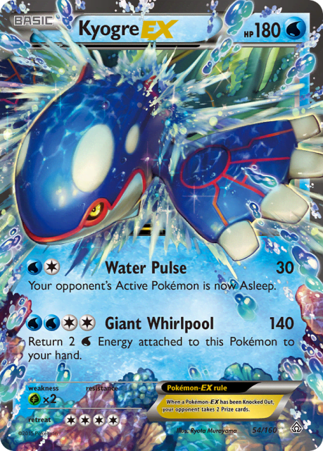 Kyogre-EX (Holofoil) (54) — Primal Clash