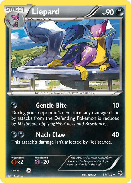 Liepard (Reverse Holofoil) (57) — Phantom Forces