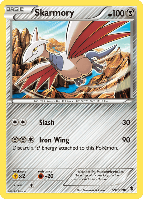 Skarmory (Reverse Holofoil) (59) — Phantom Forces