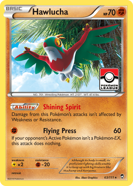 Hawlucha (Reverse Holofoil) (63) — Furious Fists