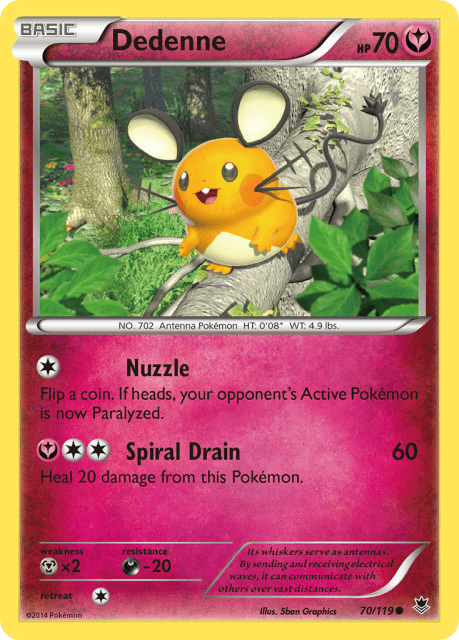 Dedenne (Reverse Holofoil) (70) — Phantom Forces