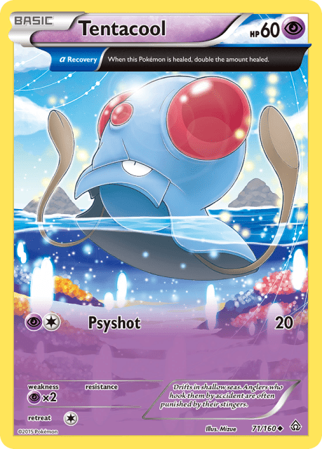 Tentacool (Reverse Holofoil) (71) — Primal Clash