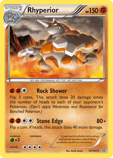 Rhyperior (Reverse Holofoil) (76) — Primal Clash