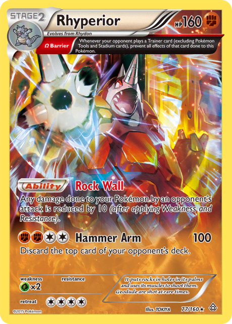 Rhyperior (Reverse Holofoil) (77) — Primal Clash