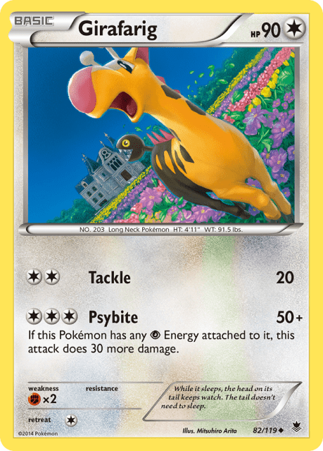Girafarig (Reverse Holofoil) (82) — Phantom Forces
