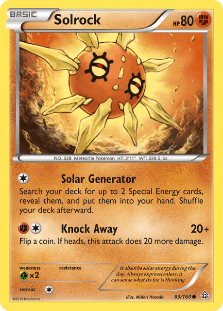 Solrock (Reverse Holofoil) (83) — Primal Clash