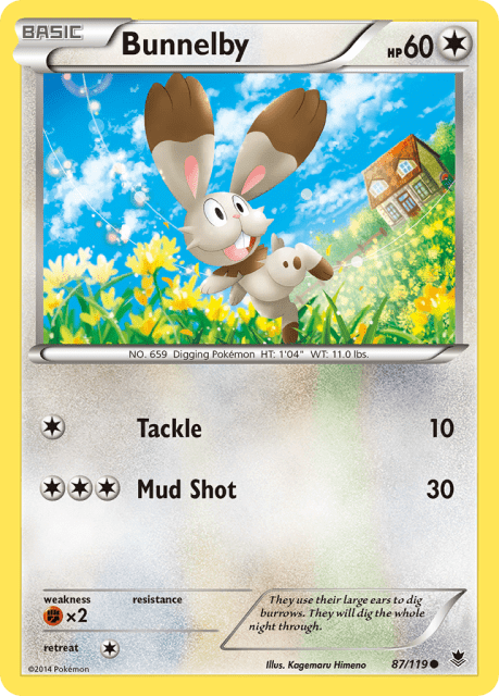 Bunnelby (Reverse Holofoil) (87) — Phantom Forces